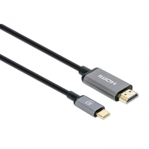 CABO USB-C 2MT (M) PARA HDMI (M) 4K MANHATTAN Gold-Plated