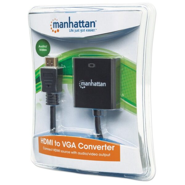 ADAPT HDMI (M) PARA VGA (F) c/audio MANHATTAN