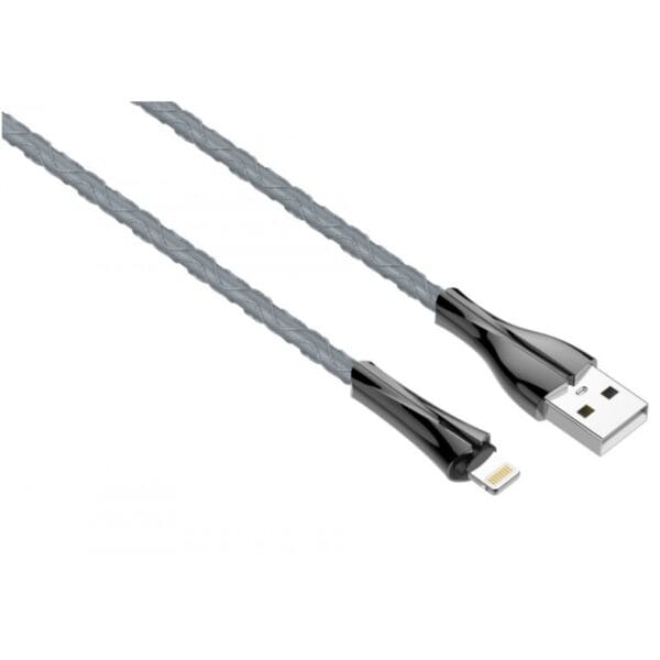 CABO LDNIO USB PARA MICRO-USB 2M LED FAST DATA DARK CINZENTO