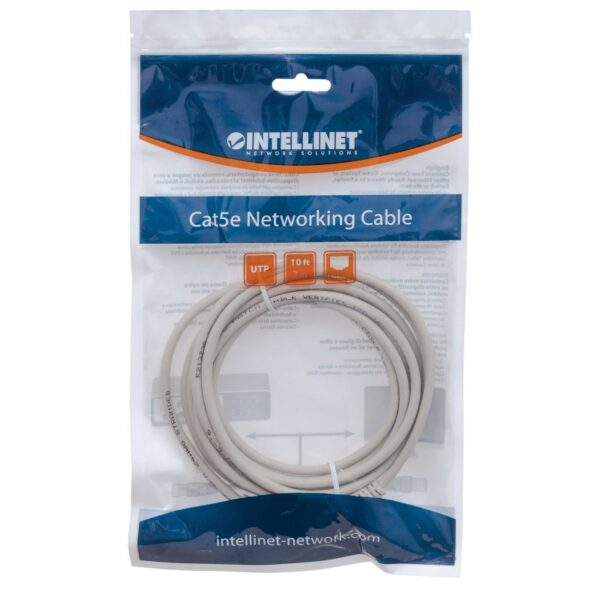 CABO REDE CAT6  1 M UTP INTELL CINZA