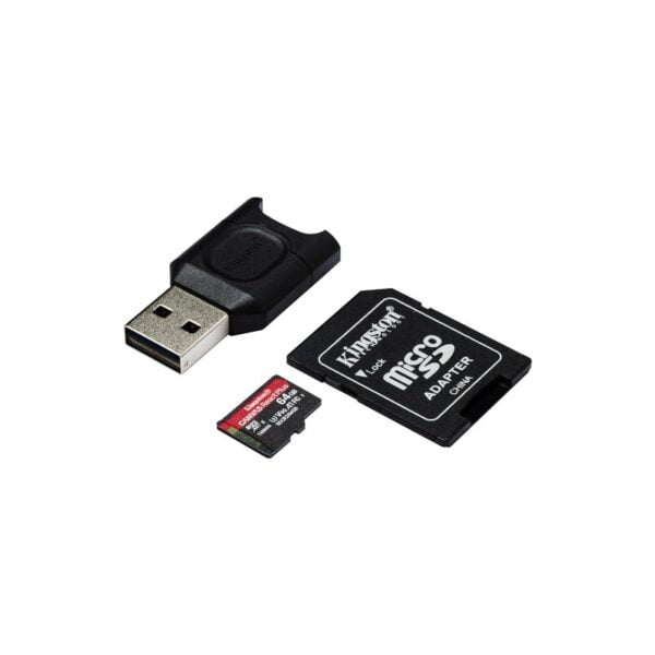 MOD MICRO SD 64GB CL10 REACT PLUS + ADAPTADOR KINGSTON