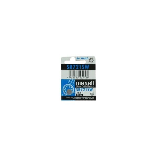 PILHA RELOGIO MAXELL SILVER OXIDE SR721SW 1UN 1.55V (1/5)