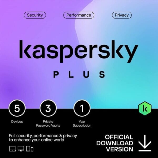 SW ANTIVIRUS KASPERSKY PLUS 5 PCS