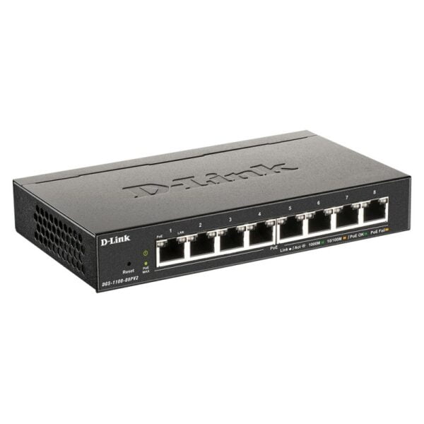 SWITCH 8 DLINK SMART 10/100/1000 POE 64W POWER BUDGET