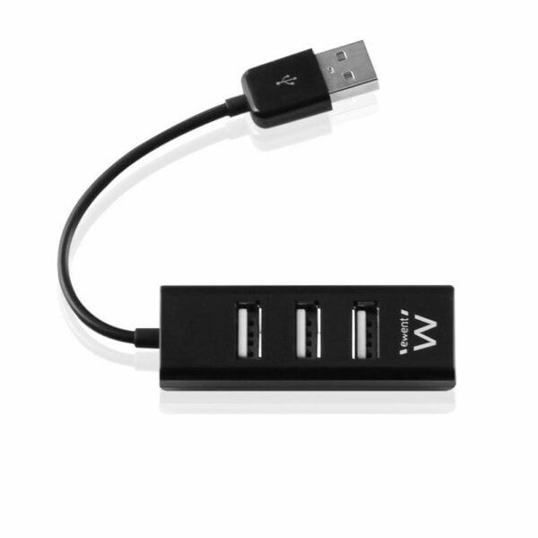 HUB MINI EWENT USB 2.0 4 PORTAS PRETO