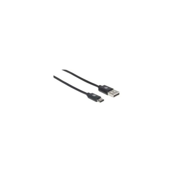 CABO USB-C 2MT (M) PARA USB-A (M) PRETO MANHATTAN