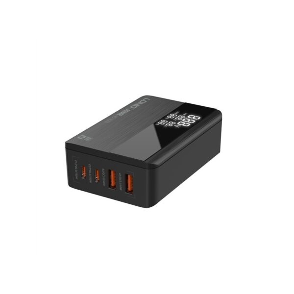 CARREGADOR LDNIO 100W 2USB-A 2USB-C LED DISPLAY FAST CHARGER