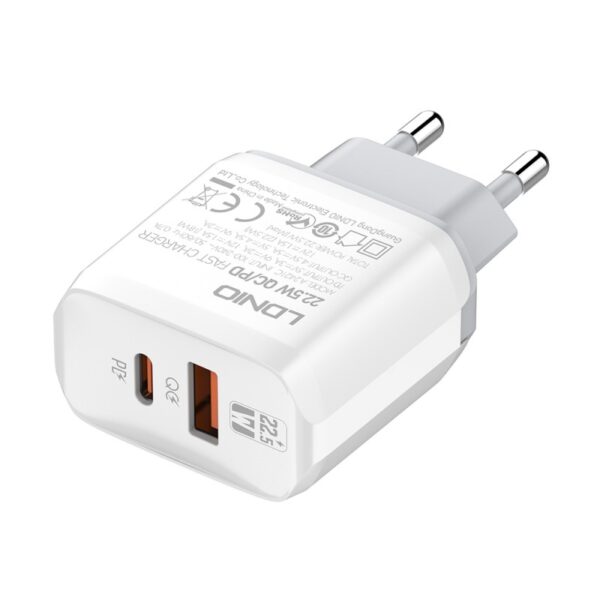 CARREGADOR LDNIO 22.5W USB-C PARA LIGHTNING FAST CHARGER