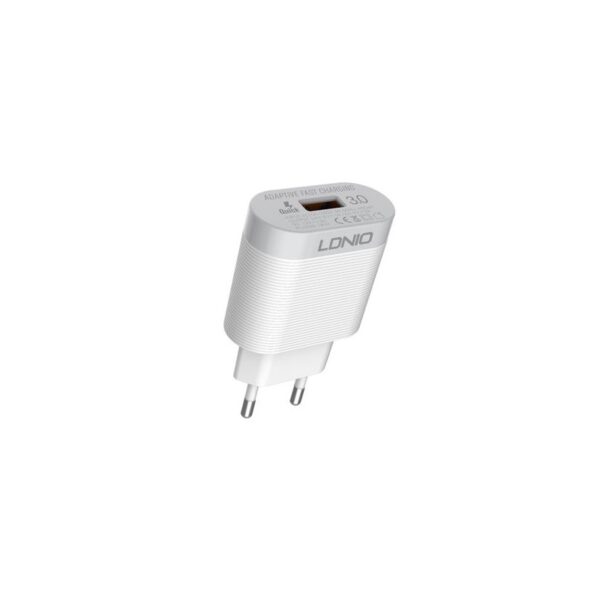 CARREGADOR LDNIO QC3.0 USB LIGHTING BRANCO