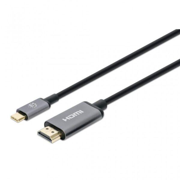 CABO USB-C 2MT (M) PARA HDMI (M) 4K MANHATTAN Gold-Plated