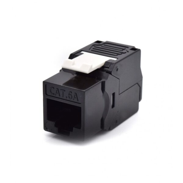 CONECTOR KEYSTONE WP RACK CAT6A UTP 180º PRETO