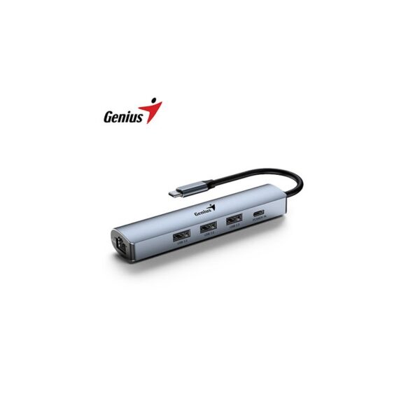 HUB GENIUS UH-545 USB-C(IN) 3X USB-A/ 1X USB-C/ 1X RJ45