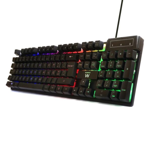 TECLADO EWENT GAMING ILUMINADO USB PRETO - Image 2